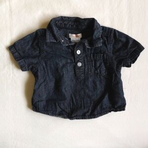 joe fresh denim popover shirt 3-6 months baby boy
